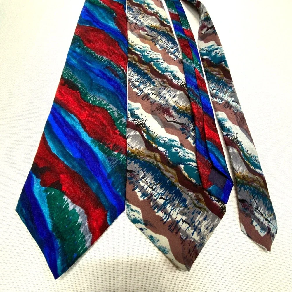 Jerry Garcia Tie‎ Lot Flaming Meadow 2 Ties Grateful Dead